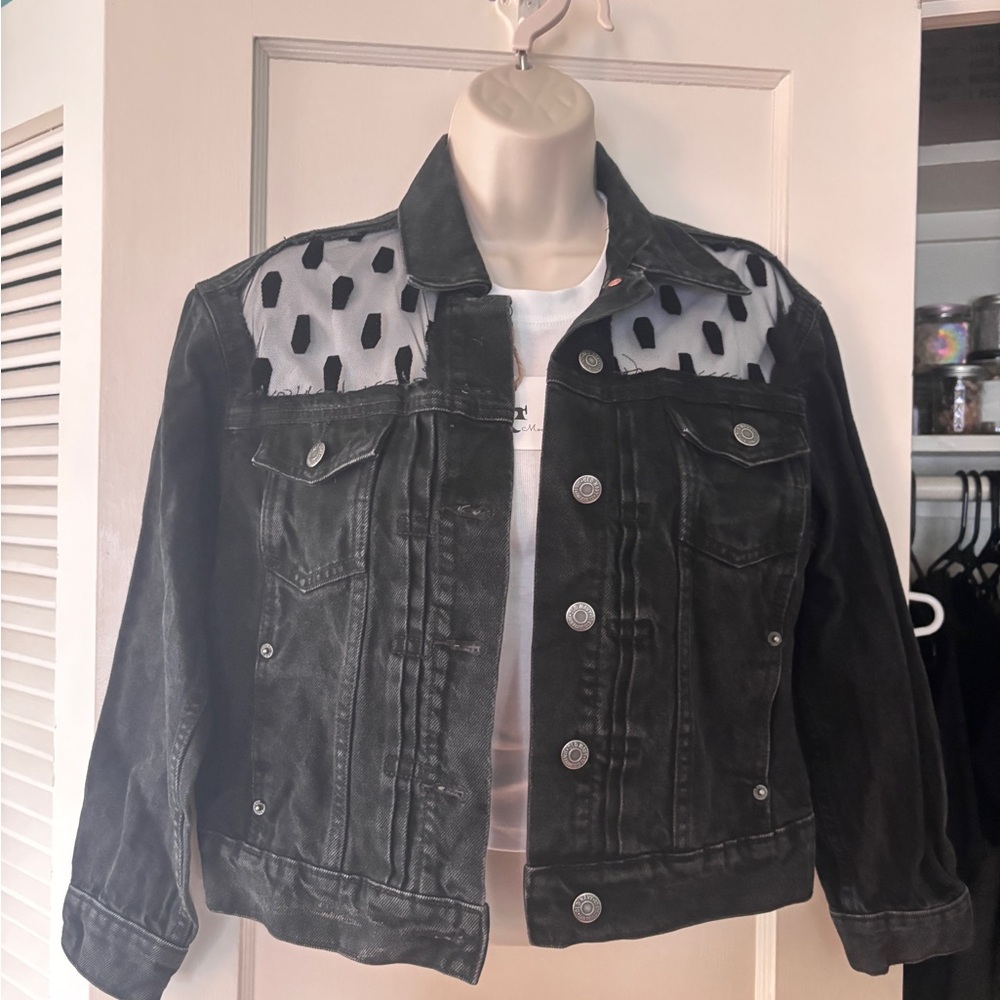 Black Denim coffin Jacket